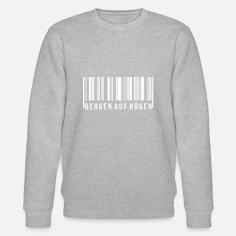 Bergen auf Rügen Strichcode1 - Stanley/Stella Unisex Bio-Sweatshirt CHANGER  - Grau meliert