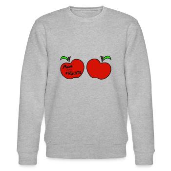 meine besten Früchte - Stanley/Stella Unisex Bio-Sweatshirt CHANGER  - Grau meliert - Vorne - Nik (191cm) & Marisol (170cm)