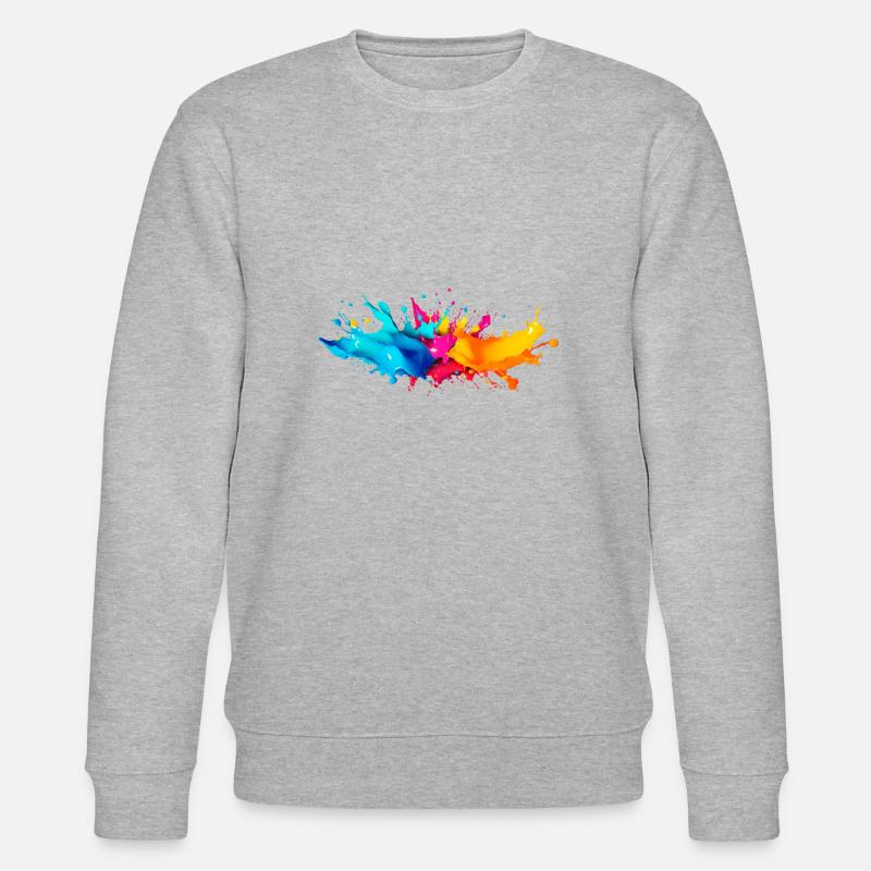 Explosion de Peinture - Sweat bio CHANGER Stanley/Stella Unisexe - gris chiné