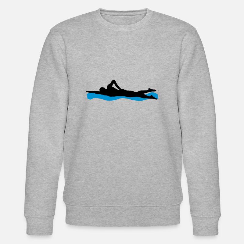 Schwimmen, Schwimmer - Stanley/Stella Unisex Bio-Sweatshirt CHANGER  - Grau meliert