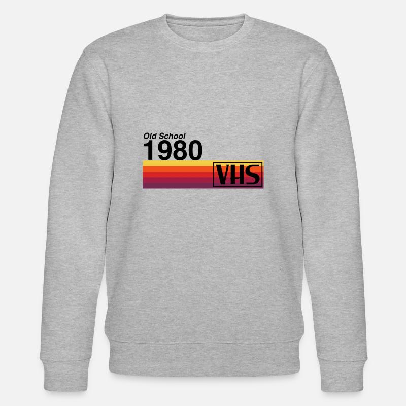 Alte Schule 1980 - VHS - Stanley/Stella Unisex Bio-Sweatshirt CHANGER  - Grau meliert