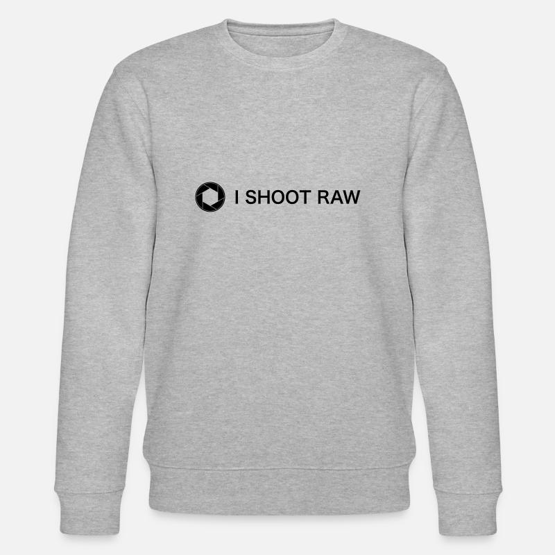 I shoot raw - Stanley/Stella Unisex Bio-Sweatshirt CHANGER  - Grau meliert