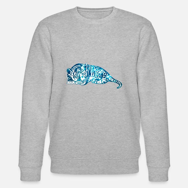 Shiny Tiger - Stanley/Stella Unisex Bio-Sweatshirt CHANGER  - Grau meliert