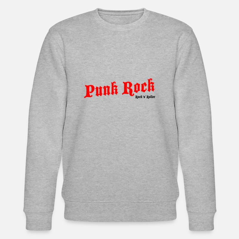 Punk Rock Rot - Schwarzes Logo - Stanley/Stella Unisex Bio-Sweatshirt CHANGER  - Grau meliert