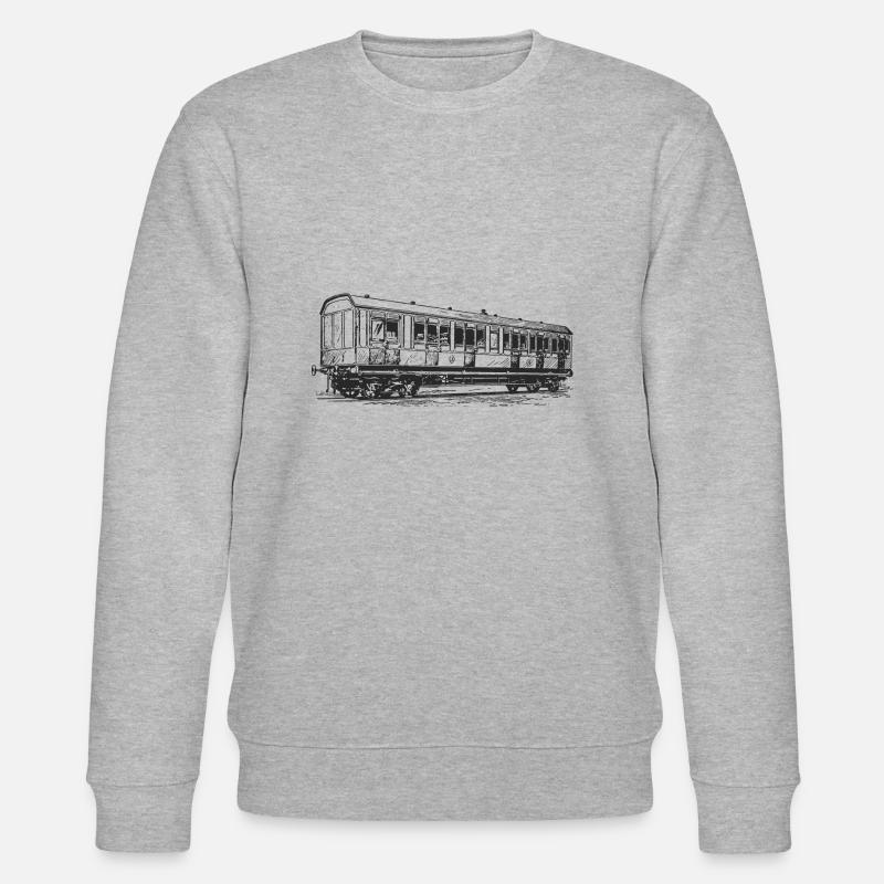 eisenbahn wagon - Stanley/Stella Unisex Bio-Sweatshirt CHANGER  - Grau meliert