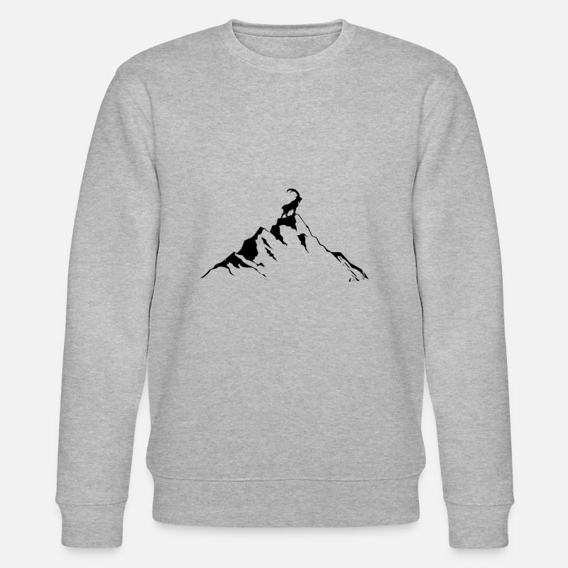 Ziege - Berg - (8) - Stanley/Stella Unisex Bio-Sweatshirt CHANGER  - Grau meliert