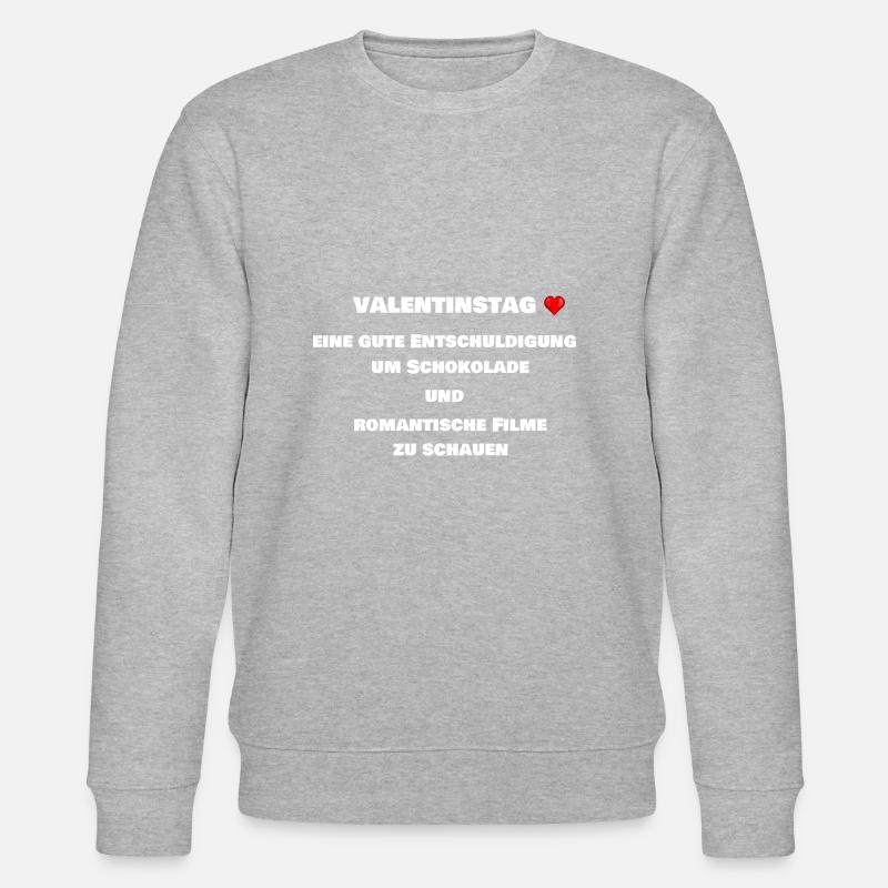 Saint-Valentin / Chocolat / Films romantiques - Sweat bio CHANGER Stanley/Stella Unisexe - gris chiné