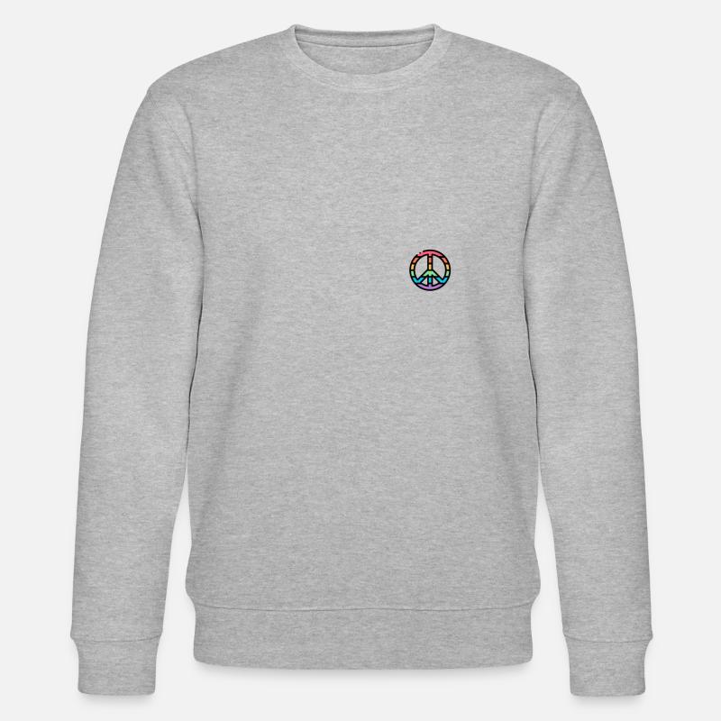 Pride Peace - Stanley/Stella CHANGER Unisex Organic Sweatshirt - heather grey