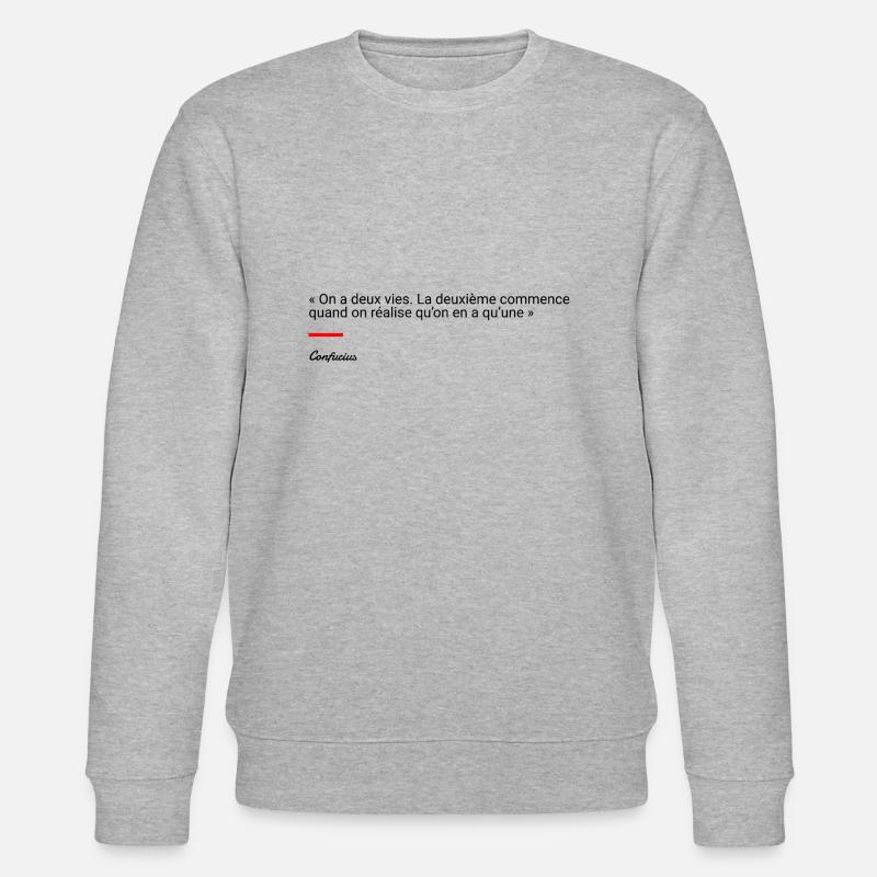 Confucius - Sweat bio CHANGER Stanley/Stella Unisexe - gris chiné