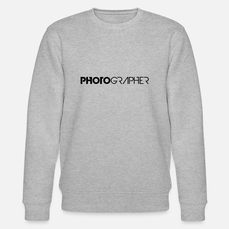 Cool Photographer Text Logo Design - Stanley/Stella Unisex Bio-Sweatshirt CHANGER  - Grau meliert