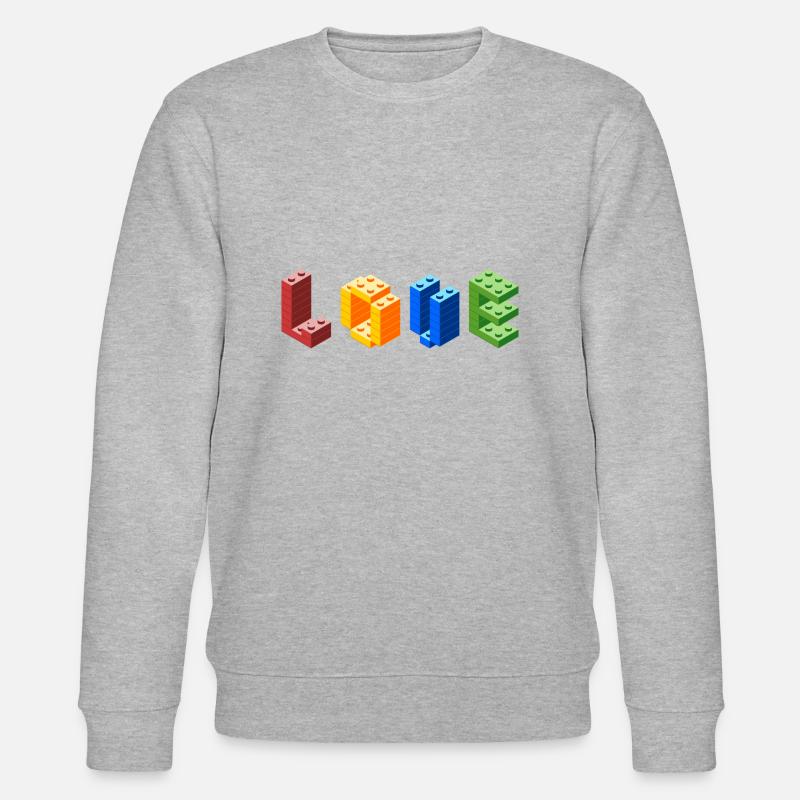 Bausteine Love - Stanley/Stella Unisex Bio-Sweatshirt CHANGER  - Grau meliert