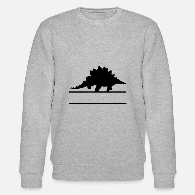 Dinosaurier - eigenen Text, eigener Name - Stanley/Stella Unisex Bio-Sweatshirt CHANGER  - Grau meliert