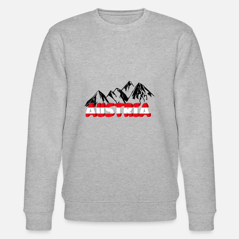Austria with mountains - Stanley/Stella CHANGER Unisex Organic Sweatshirt - heather grey