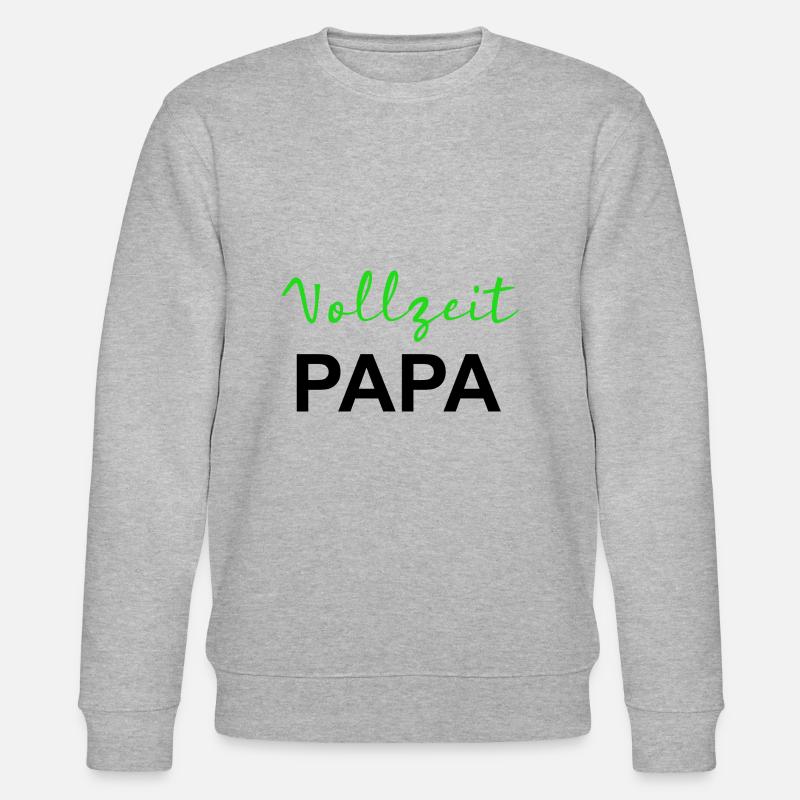 vollzeit papa - Stanley/Stella Unisex Bio-Sweatshirt CHANGER - Grau meliert
