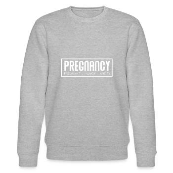 Schwanger, Hungrig, wütend - Stanley/Stella Unisex Bio-Sweatshirt CHANGER  - Grau meliert - Vorne - Nik (191cm) & Marisol (170cm)
