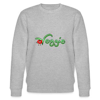 Veggie mit Tomate - Stanley/Stella Unisex Bio-Sweatshirt CHANGER  - Grau meliert - Vorne - Nik (191cm) & Marisol (170cm)