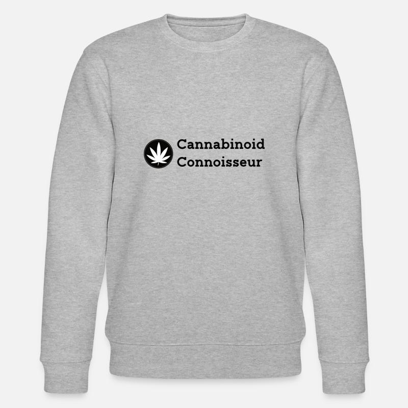 Cannabinoid connoisseur leaf logo black - Stanley/Stella Unisex Bio-Sweatshirt CHANGER  - Grau meliert