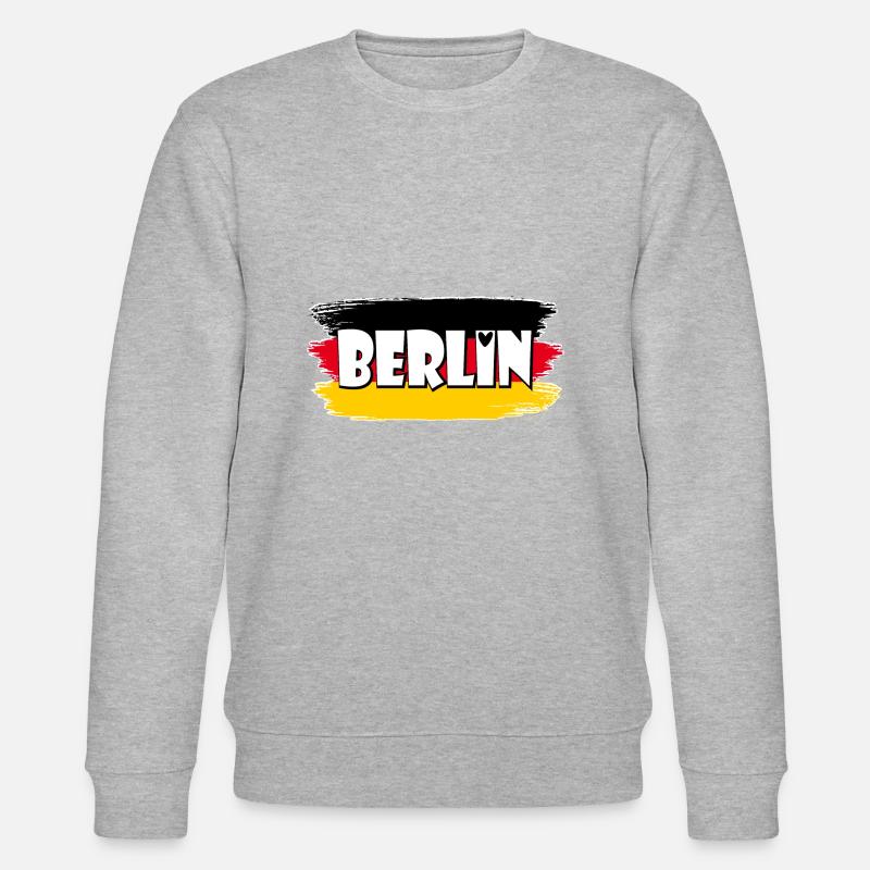 Drapeau de Berlin, Allemagne - Sweat bio CHANGER Stanley/Stella Unisexe - gris chiné