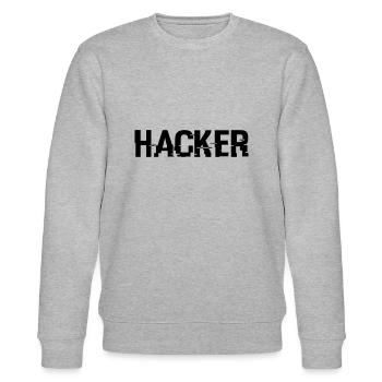 Hacker - Stanley/Stella Unisex Bio-Sweatshirt CHANGER  - Grau meliert - Vorne - Nik (191cm) & Marisol (170cm)