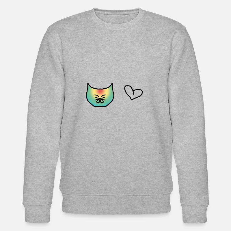 Katze - Stanley/Stella Unisex Bio-Sweatshirt CHANGER  - Grau meliert