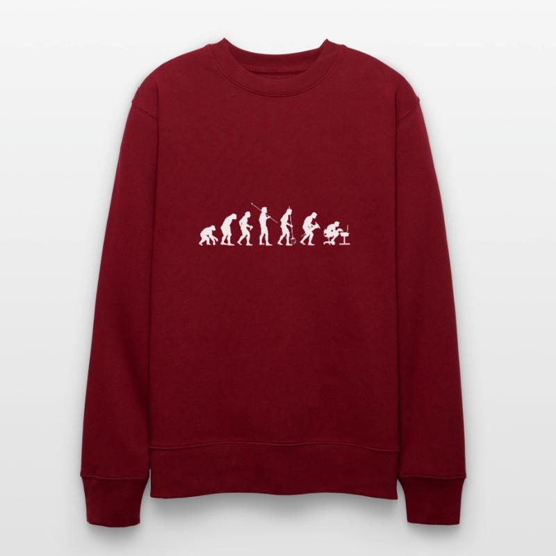 Funny Human Evolution Computer Technology Stanley/Stella Unisex Bio-Sweatshirt CHANGER 