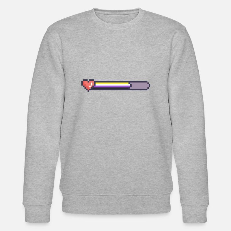 Non binary loading bar - Stanley/Stella CHANGER Unisex Organic Sweatshirt - heather grey