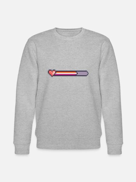 Lesbian loading bar - Stanley/Stella CHANGER Unisex Organic Sweatshirt - heather grey