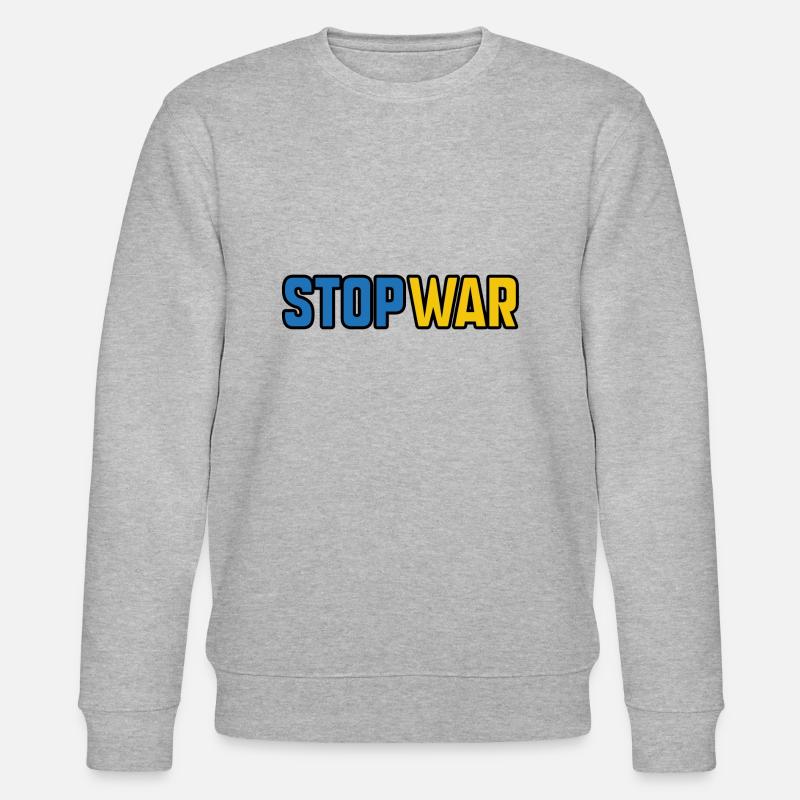 Stop War - Stanley/Stella CHANGER Unisex Organic Sweatshirt - heather grey