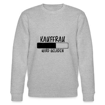 Kauffrau Spruch Verkäuferin Witz Kauffrau Geschenk - Stanley/Stella Unisex Bio-Sweatshirt CHANGER  - Grau meliert - Vorne - Nik (191cm) & Marisol (170cm)