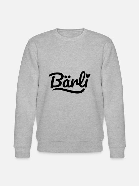Bärli Schrift Herz - Stanley/Stella Unisex Bio-Sweatshirt CHANGER  - Grau meliert