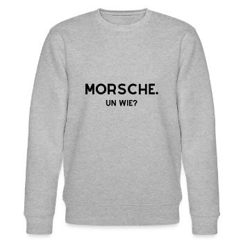 Morsche. Un wie - Stanley/Stella Unisex Bio-Sweatshirt CHANGER  - Grau meliert - Vorne - Nik (191cm) & Marisol (170cm)