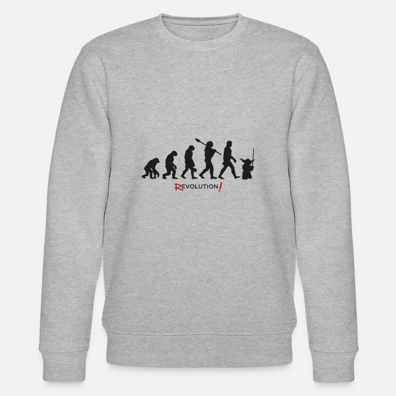 Evolution zukünftige Science-Fiction-Revolution - Stanley/Stella Unisex Bio-Sweatshirt CHANGER  - Grau meliert
