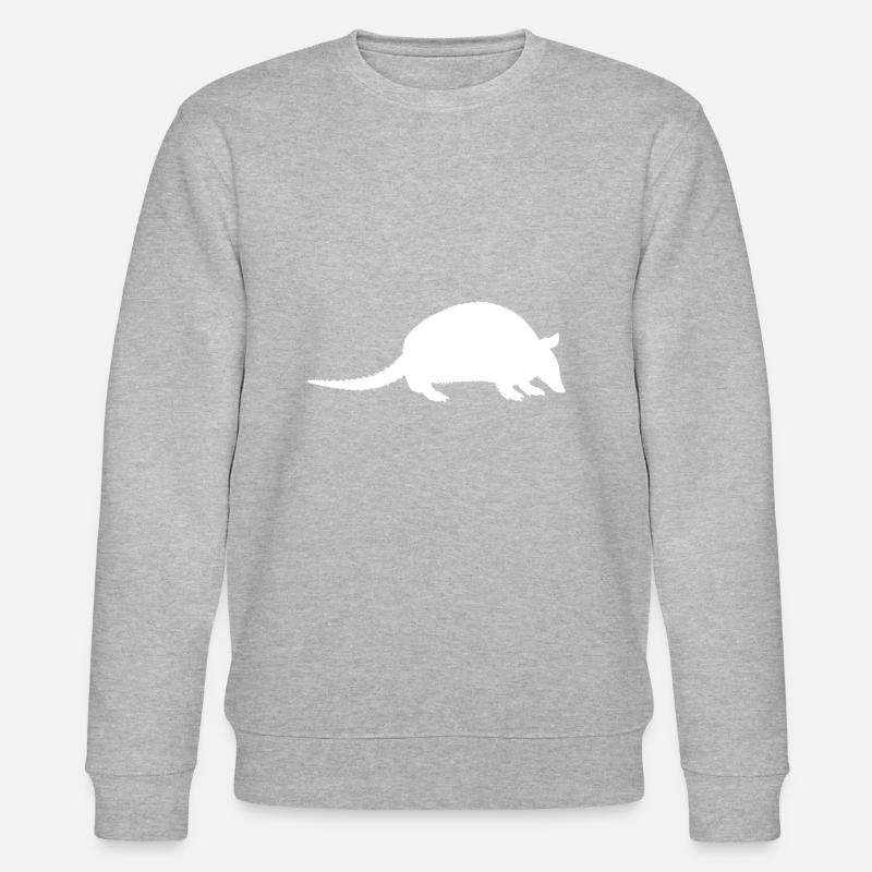 Gürteltier Armadillo weiß - Stanley/Stella Unisex Bio-Sweatshirt CHANGER  - Grau meliert