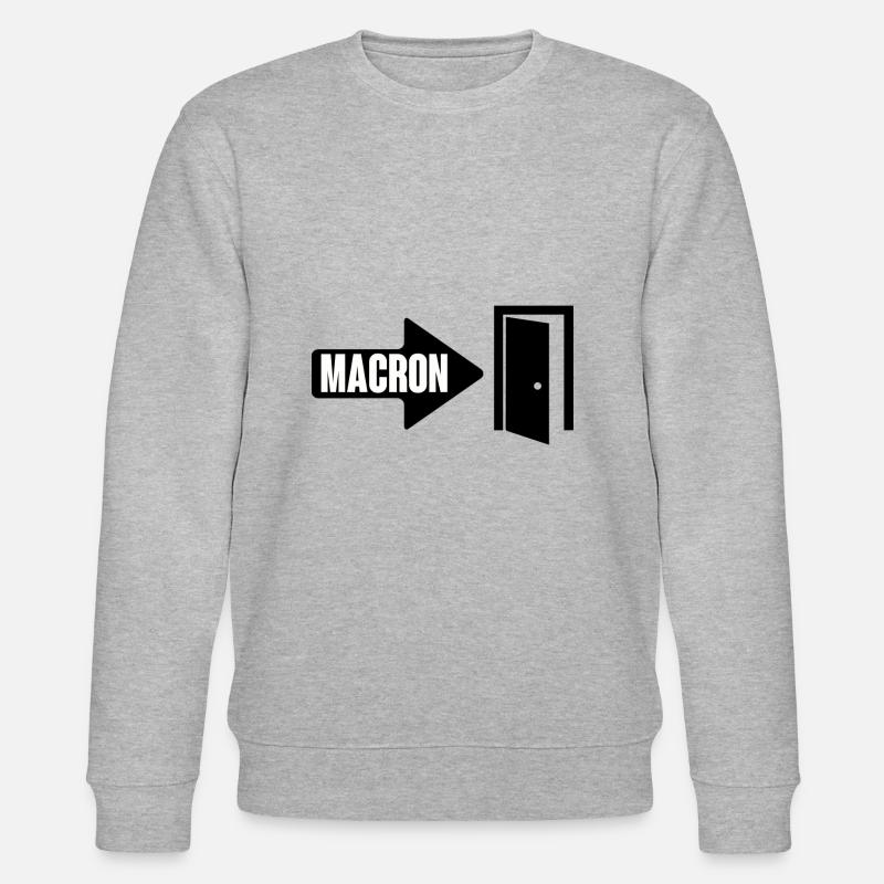 Macron la porte - Sweat bio CHANGER Stanley/Stella Unisexe - gris chiné