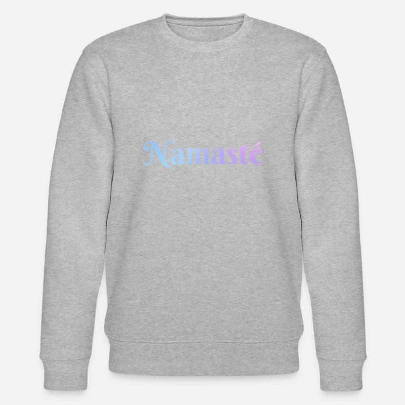 Namaste lettering with magic gradient - Stanley/Stella CHANGER Unisex Organic Sweatshirt - heather grey