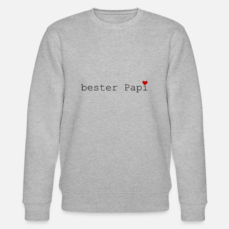 Bester Papi - Stanley/Stella Unisex Bio-Sweatshirt CHANGER  - Grau meliert