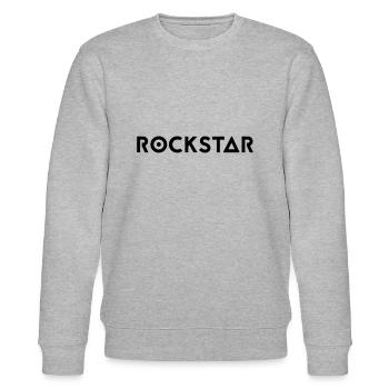 Rock Star Lyrics - Stanley/Stella CHANGER Unisex Organic Sweatshirt - heather grey - Front - Nik (191cm) & Marisol (170cm)