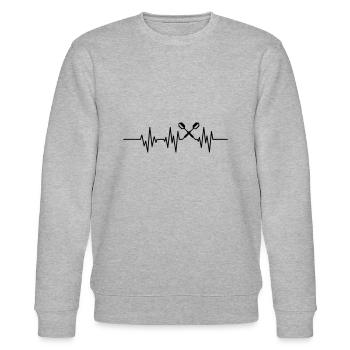 dart - Stanley/Stella CHANGER Unisex Organic Sweatshirt - heather grey - Front - Nik (191cm) & Marisol (170cm)
