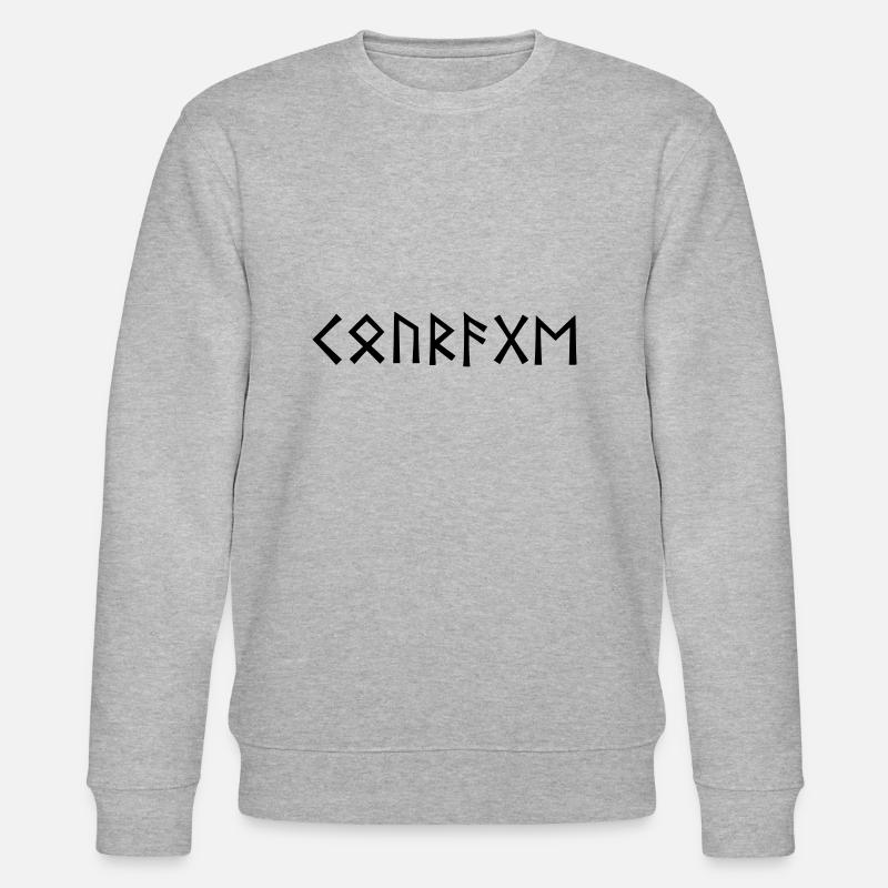 Courage - Wikinger Runen - Stanley/Stella Unisex Bio-Sweatshirt CHANGER  - Grau meliert