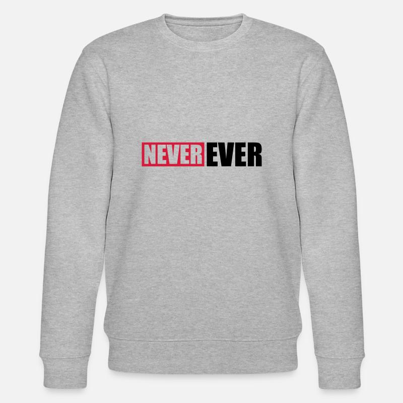 Balken Never Ever - Stanley/Stella Unisex Bio-Sweatshirt CHANGER  - Grau meliert