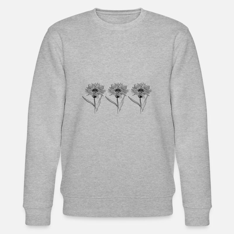 Schlichte Moonblume - Stanley/Stella Unisex Bio-Sweatshirt CHANGER - Grau meliert