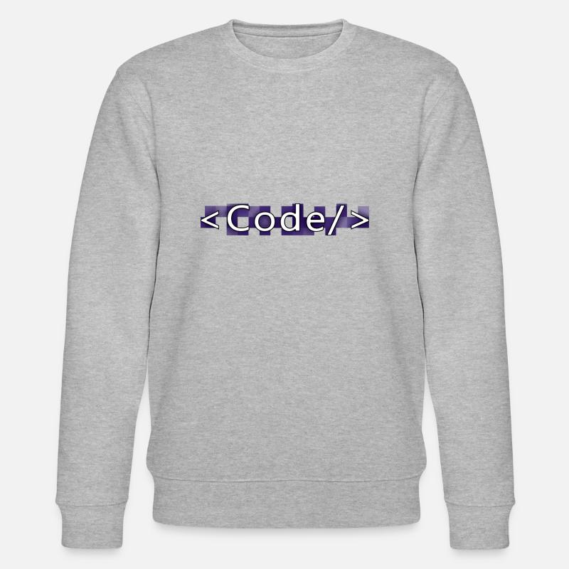 Code style (purple) - Stanley/Stella CHANGER Unisex Organic Sweatshirt - heather grey