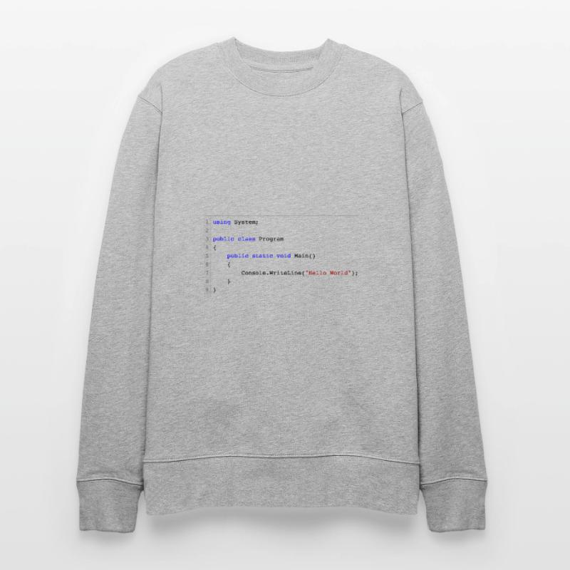 C# .NET Code Hello World Programmierer Geschenk Stanley/Stella Unisex Bio-Sweatshirt CHANGER 