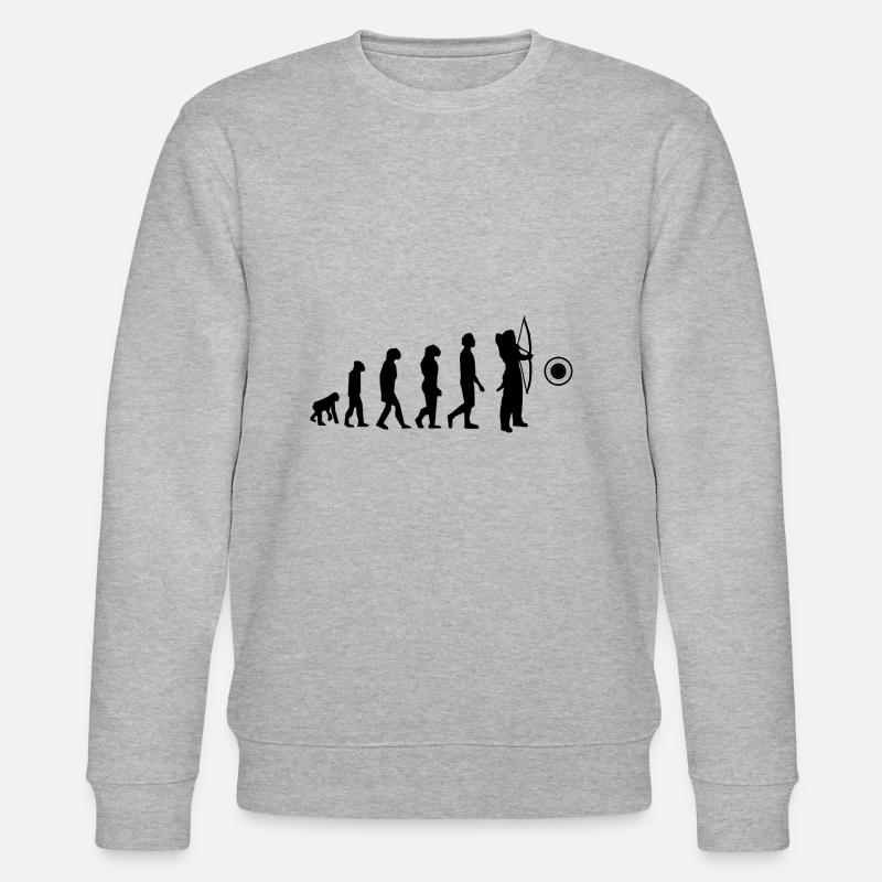 Evolution des Bogenschießens - Stanley/Stella Unisex Bio-Sweatshirt CHANGER  - Grau meliert