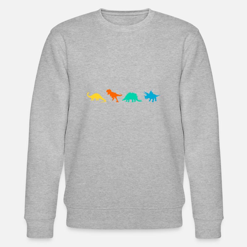 Dinosaurier - Stanley/Stella Unisex Bio-Sweatshirt CHANGER  - Grau meliert