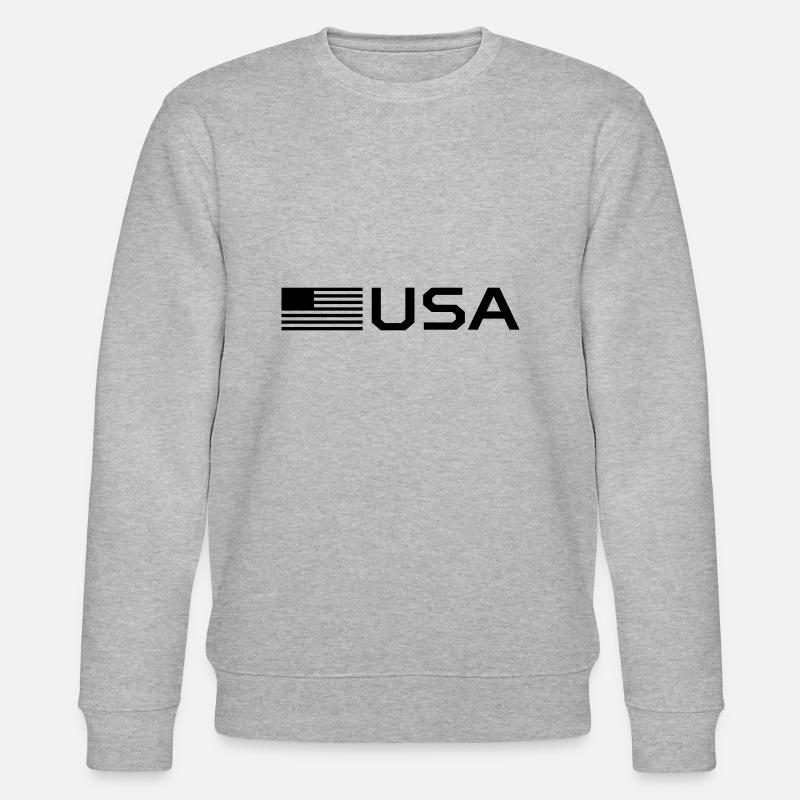 drapeau des Etats Unis - Sweat bio CHANGER Stanley/Stella Unisexe - gris chiné