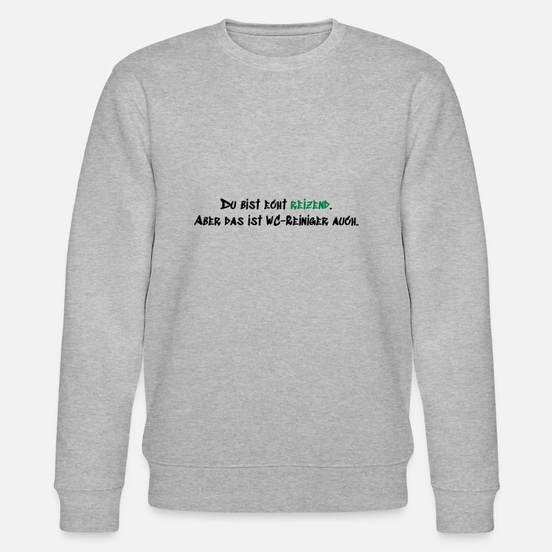 Du bist echt reizend - Stanley/Stella Unisex Bio-Sweatshirt CHANGER  - Grau meliert