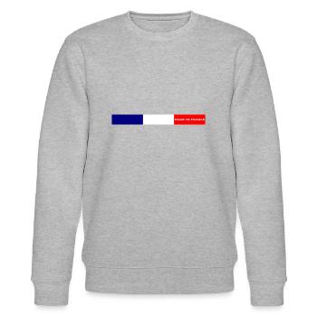Made in France - Sweat bio CHANGER Stanley/Stella Unisexe - gris chiné - Devant - Nik (191cm) & Marisol (170cm)