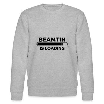 Beamtin Spruch Verbeamtung Büro Beamtin Geschenk - Stanley/Stella Unisex Bio-Sweatshirt CHANGER  - Grau meliert - Vorne - Nik (191cm) & Marisol (170cm)