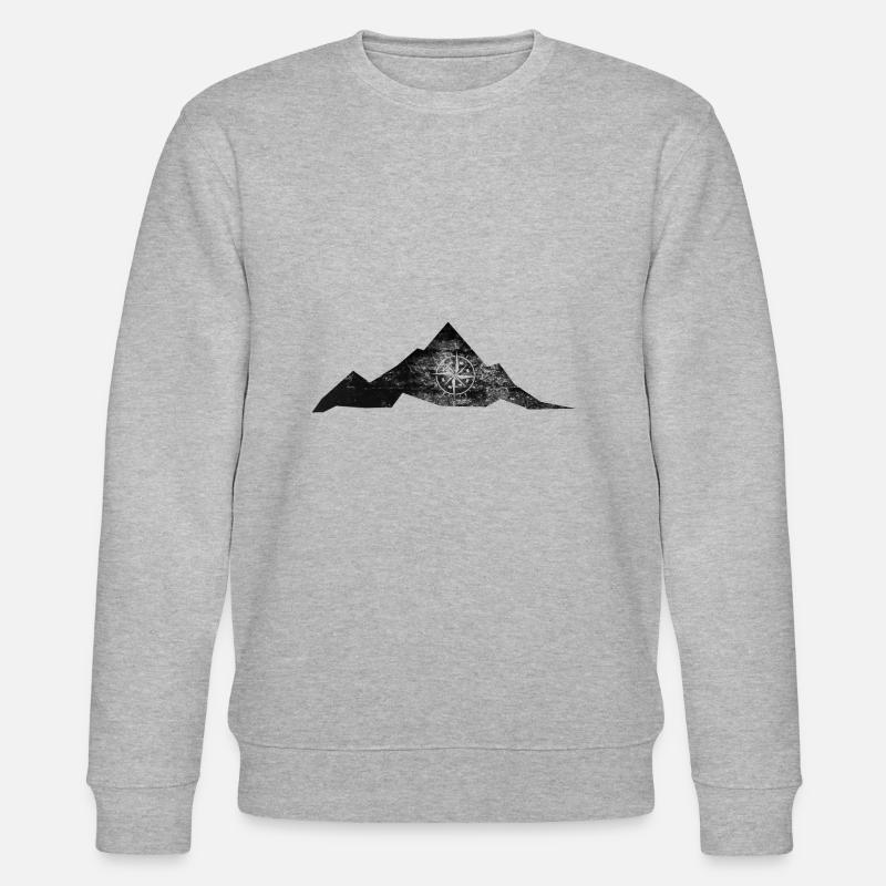 Kompass - Berg - (2) - Stanley/Stella Unisex Bio-Sweatshirt CHANGER  - Grau meliert